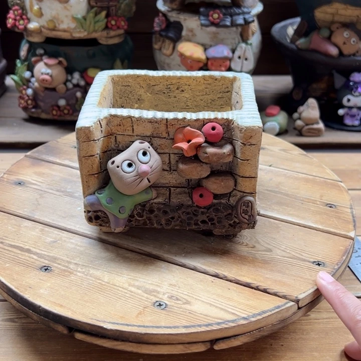 嘻哈多肉花盆百搭