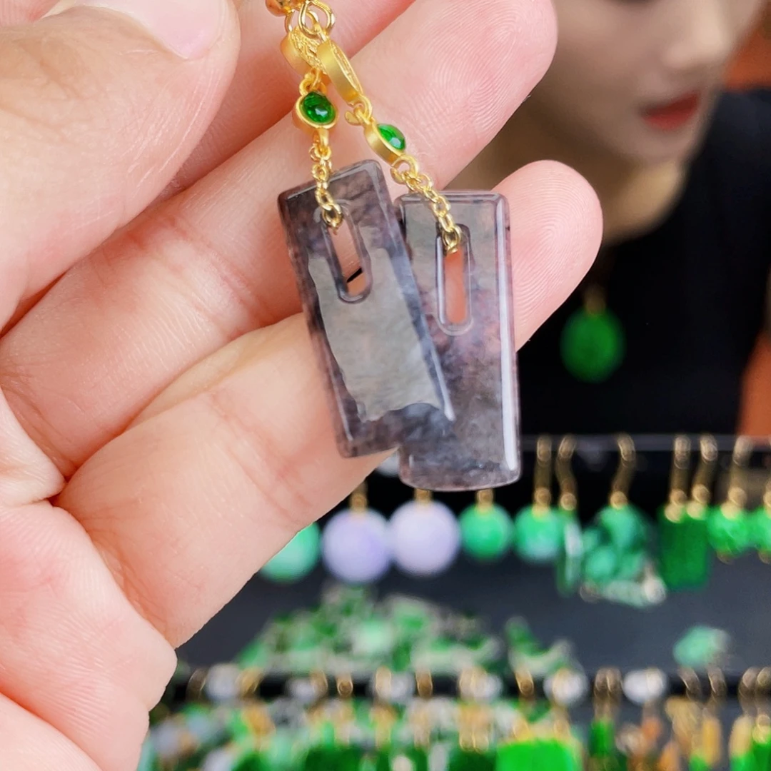 翡翠未镶嵌耳饰饰品