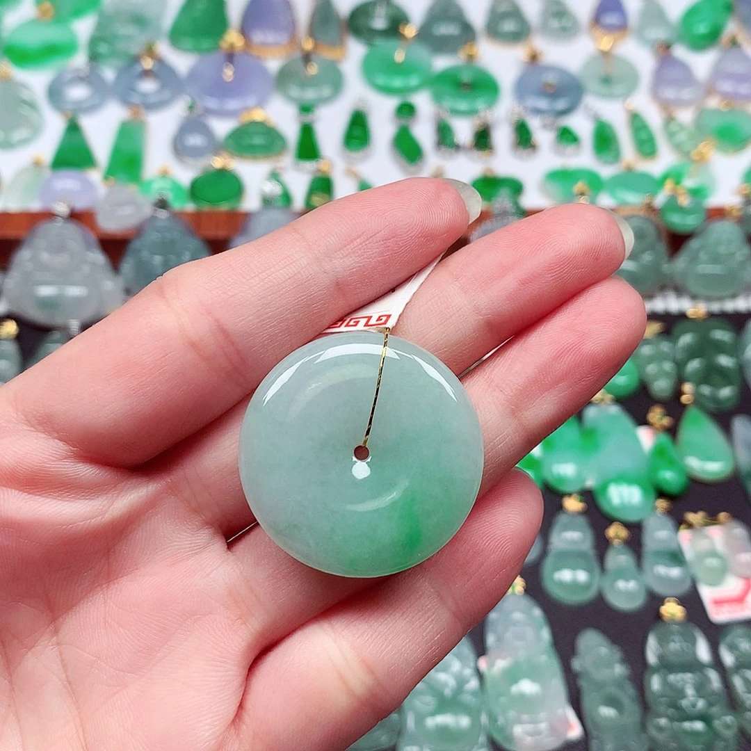 翡翠未镶嵌吊坠(不含链)天然翡翠A货