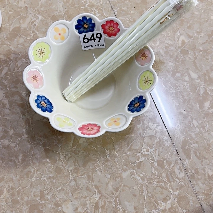 新骨瓷陶瓷碗649汤碗➕筷子