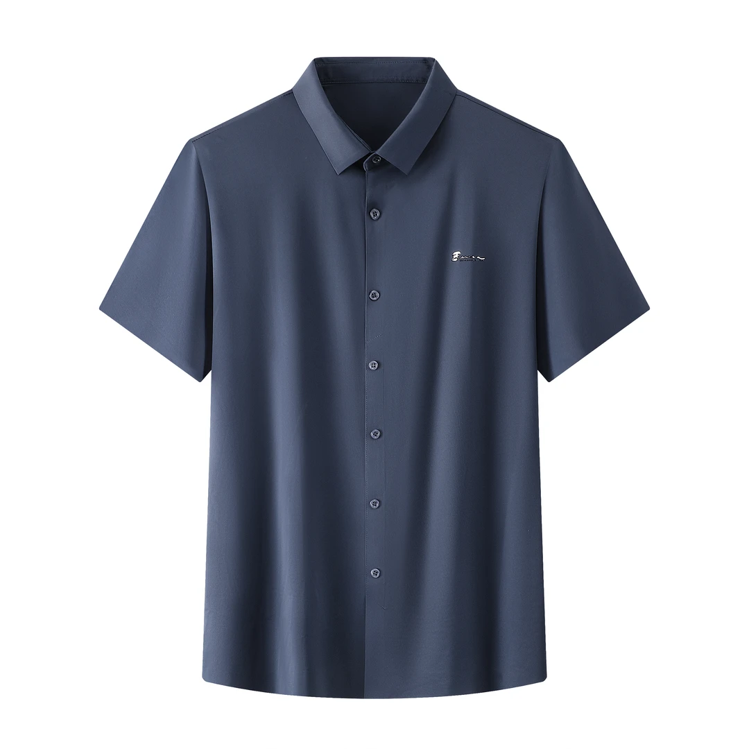 【大码冰丝短袖衬衫】门禁锁死设计不露肉商务轻奢582718