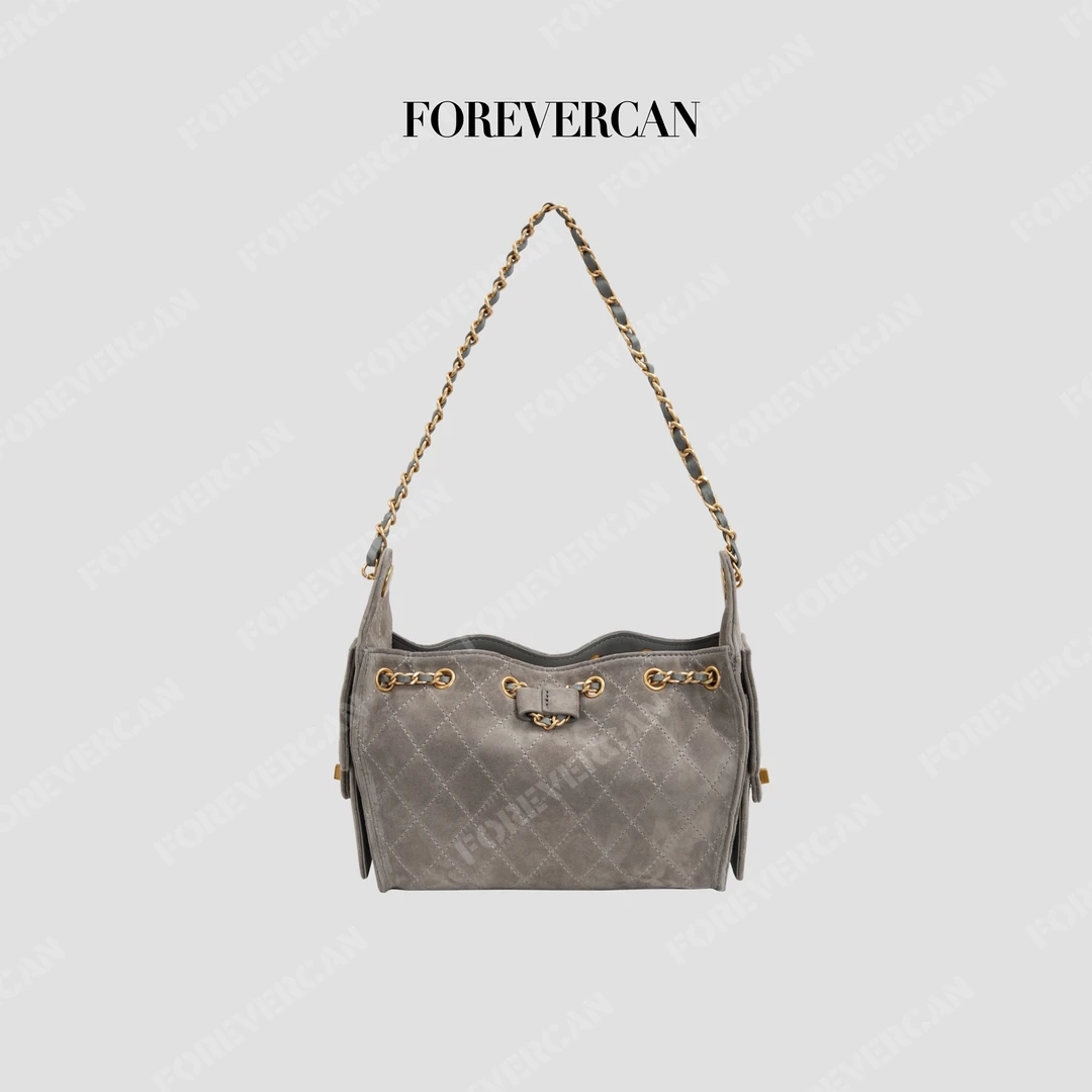 FOREVERCAN【新品彩蛋】灰色羊皮包包 BB27436