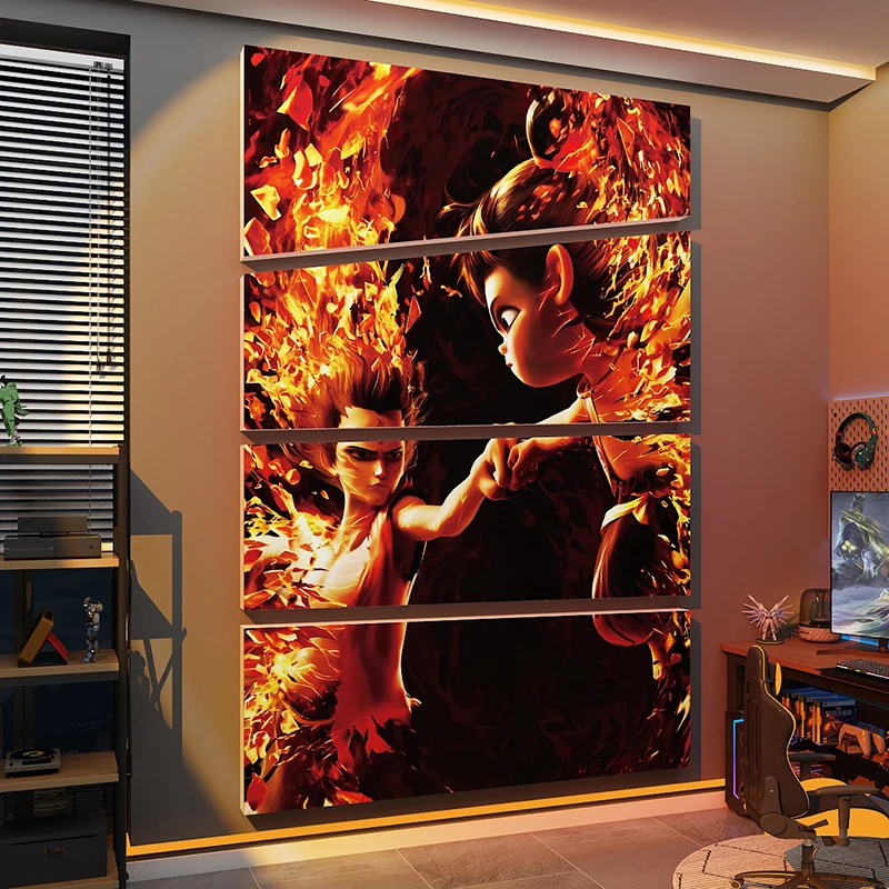 哪吒2之魔童闹海装饰画敖丙海龙王哪吒咤动漫风客厅挂画电影海报