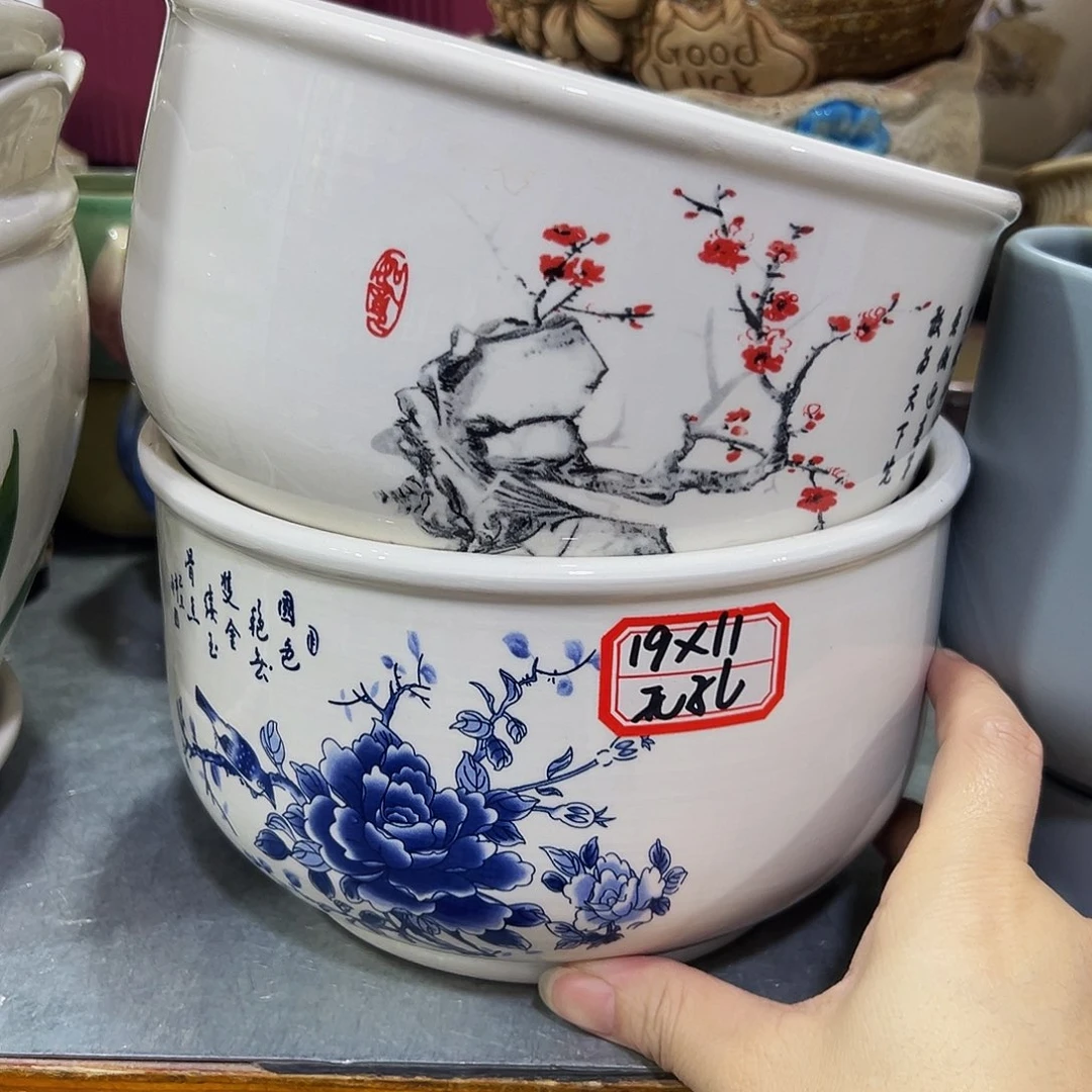 外贸尾单陶瓷花盆凑10米包邮