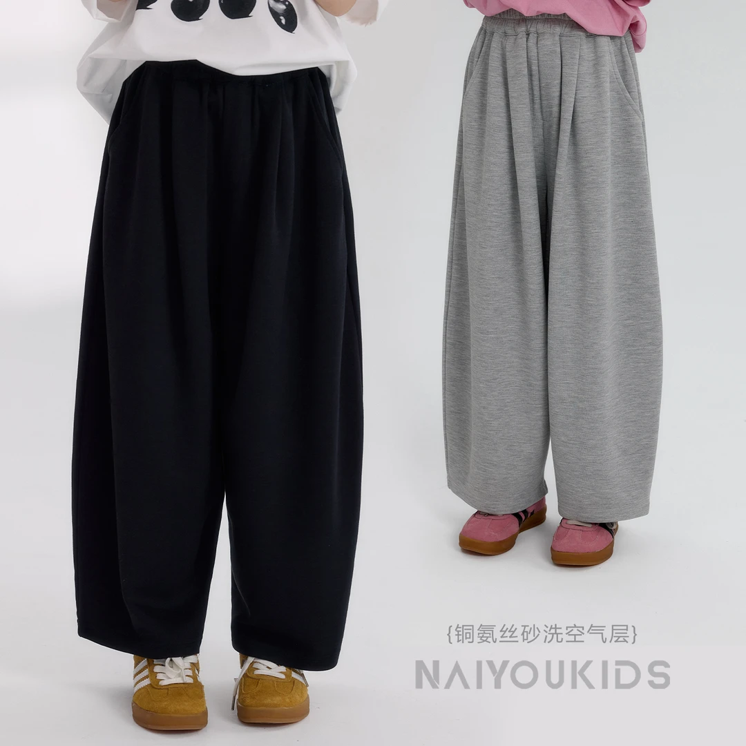 【弹弹裤6】亲子休闲裤2025新款直筒裤宝宝宽松轻薄裤子K2477