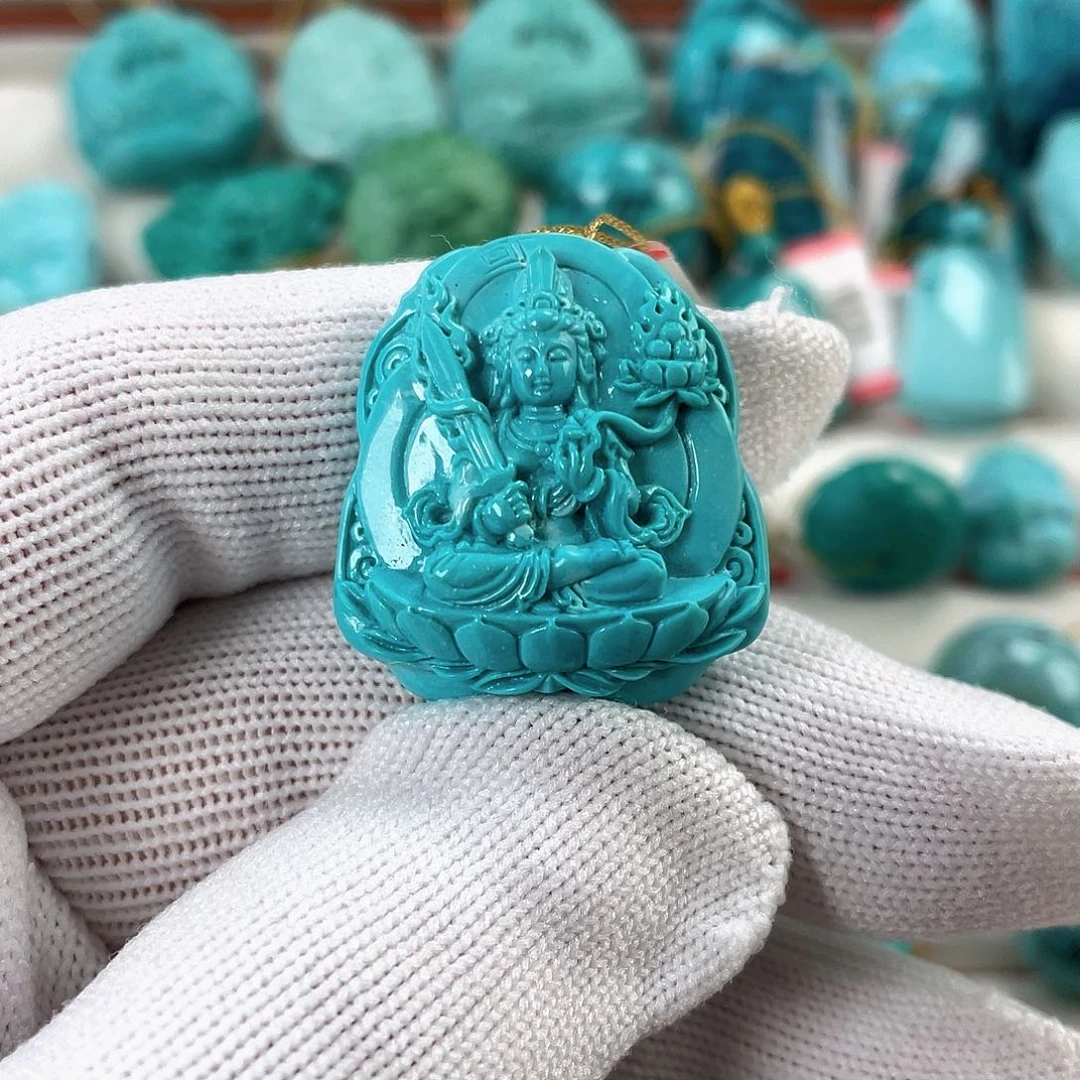 绿松石未镶嵌车挂