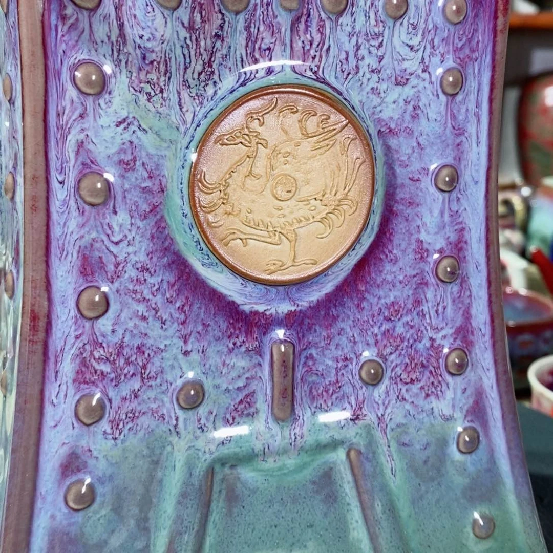 摆件静**行神垕镇原产地钧瓷！