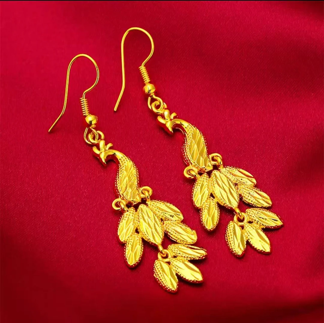 D407-景耀-孔雀耳坠