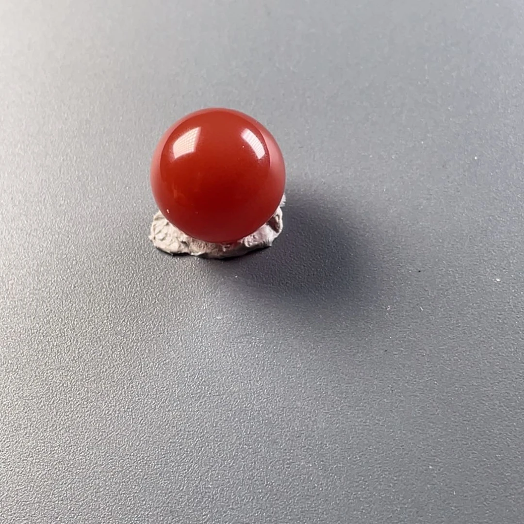 南红玛瑙未镶嵌天然原矿杨柳冰红单珠卡17.6鹤*