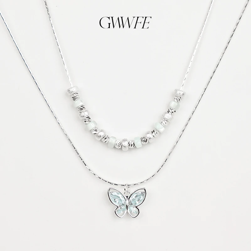 GWWFE 非金属玻璃项链 小众气质ins款简约设计感项链
