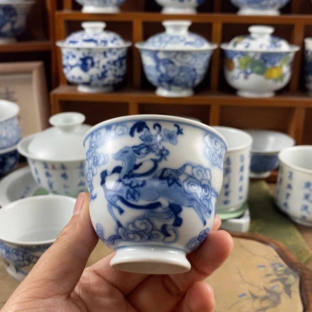 咪***杨瓷片景德镇陶手绘茶器192
