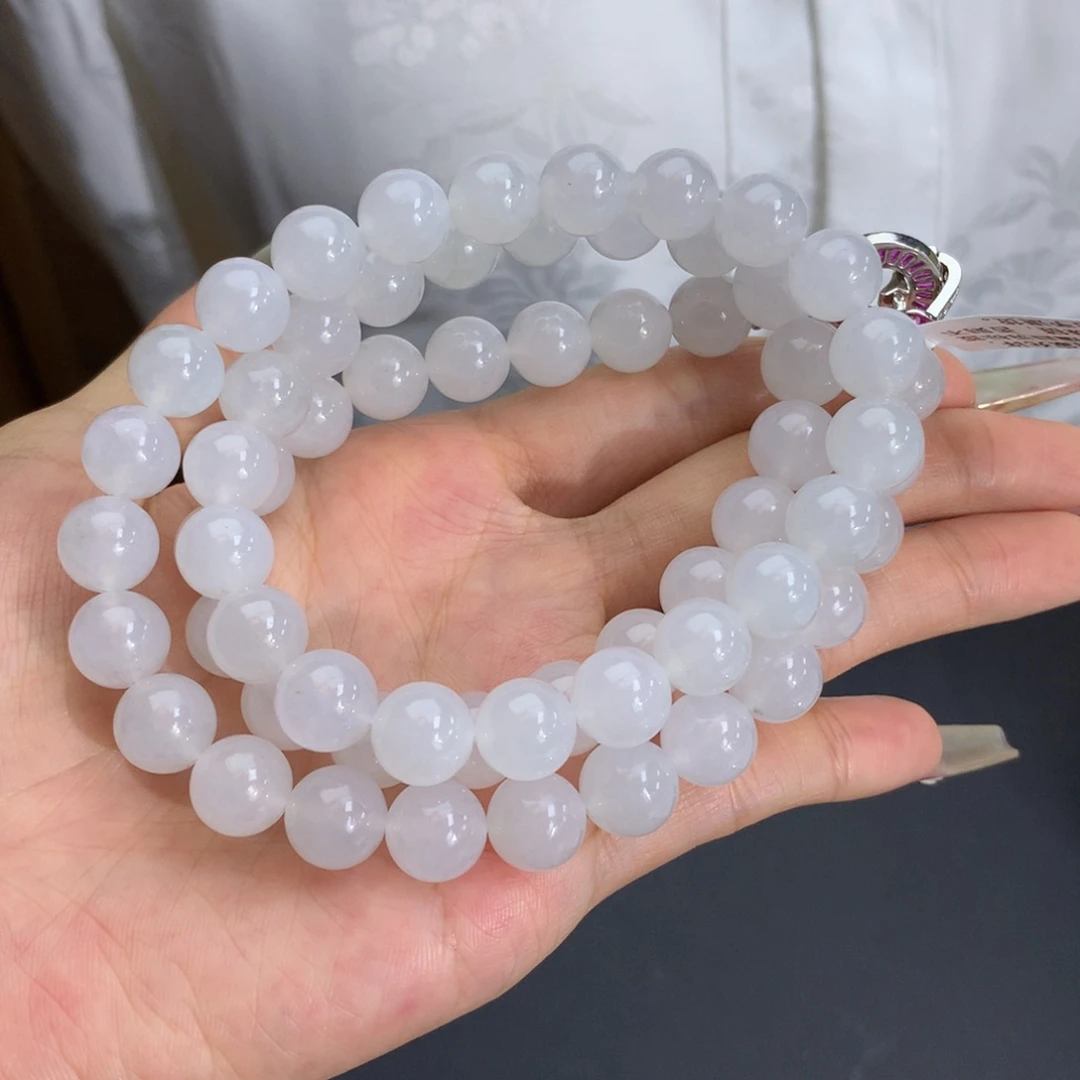 未镶嵌手链翡翠卡10冰胶白冰项链