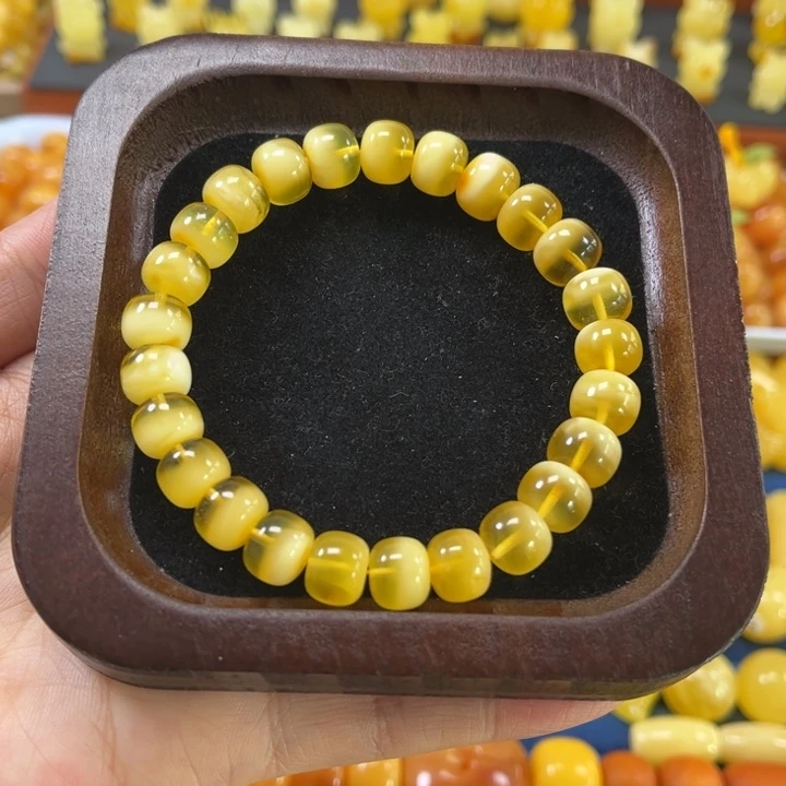 琥珀未镶嵌裸石卡9加手串精工微瑕