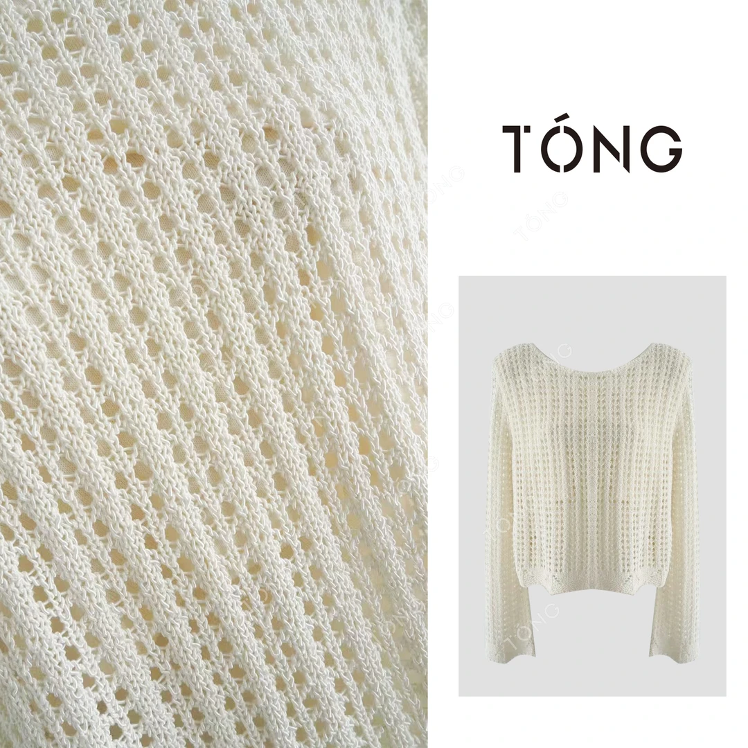 【白茶】气质休闲镂空时尚百搭衬衫 YYOO4