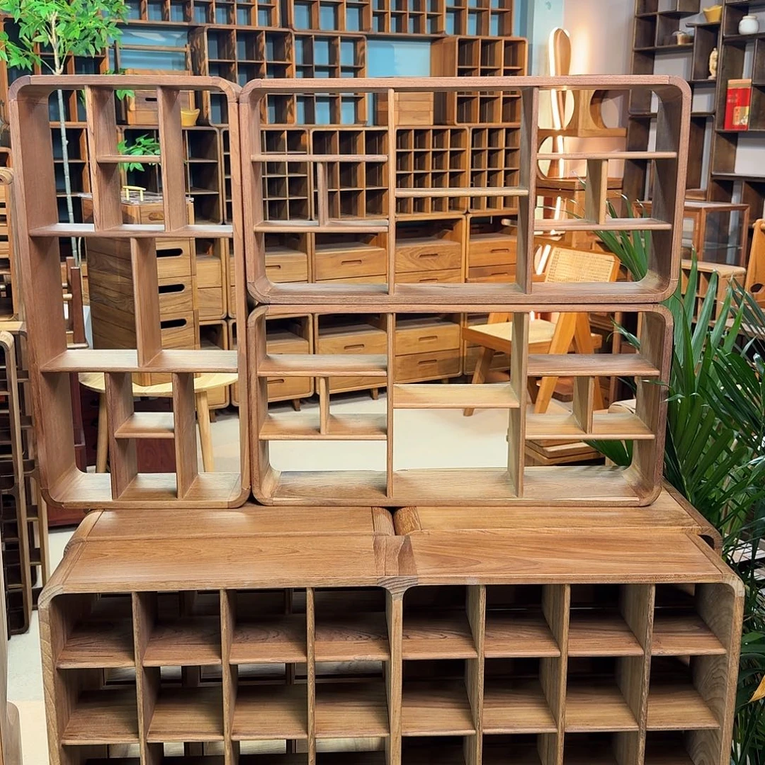 木老柚木十宫格一对