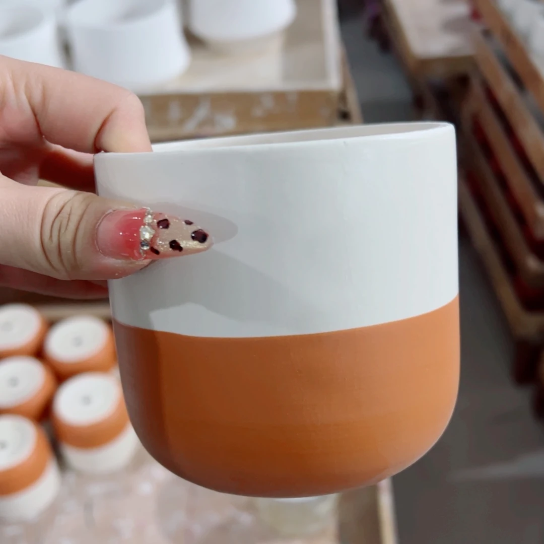 有孔，陶瓷花盆满10米包邮发货