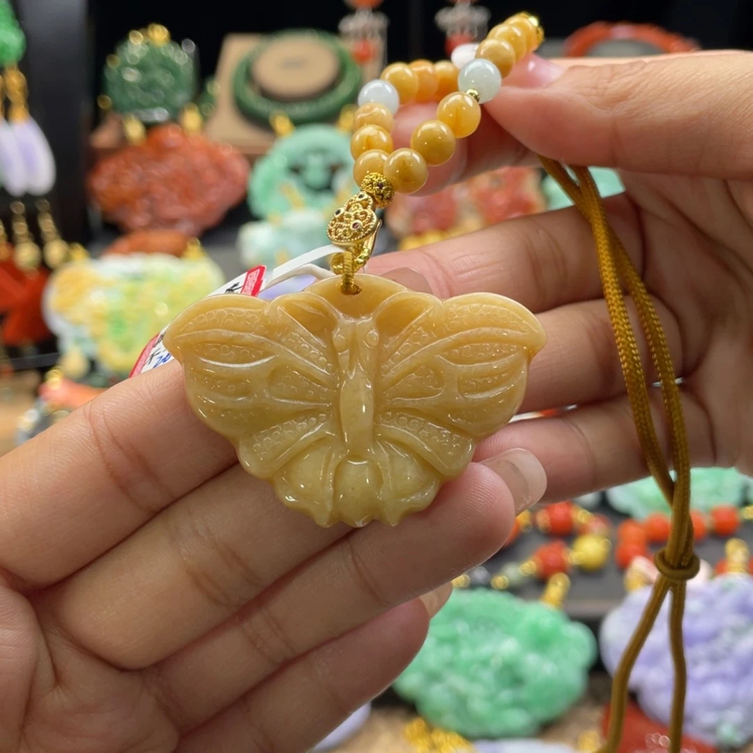 翡翠颈饰未镶嵌代编织