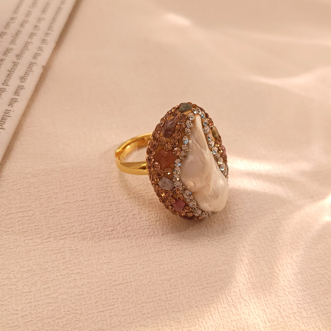 铜合金合成锆石戒指 WSTM-001315【晚风轻拂】戒指精致简约时尚百搭