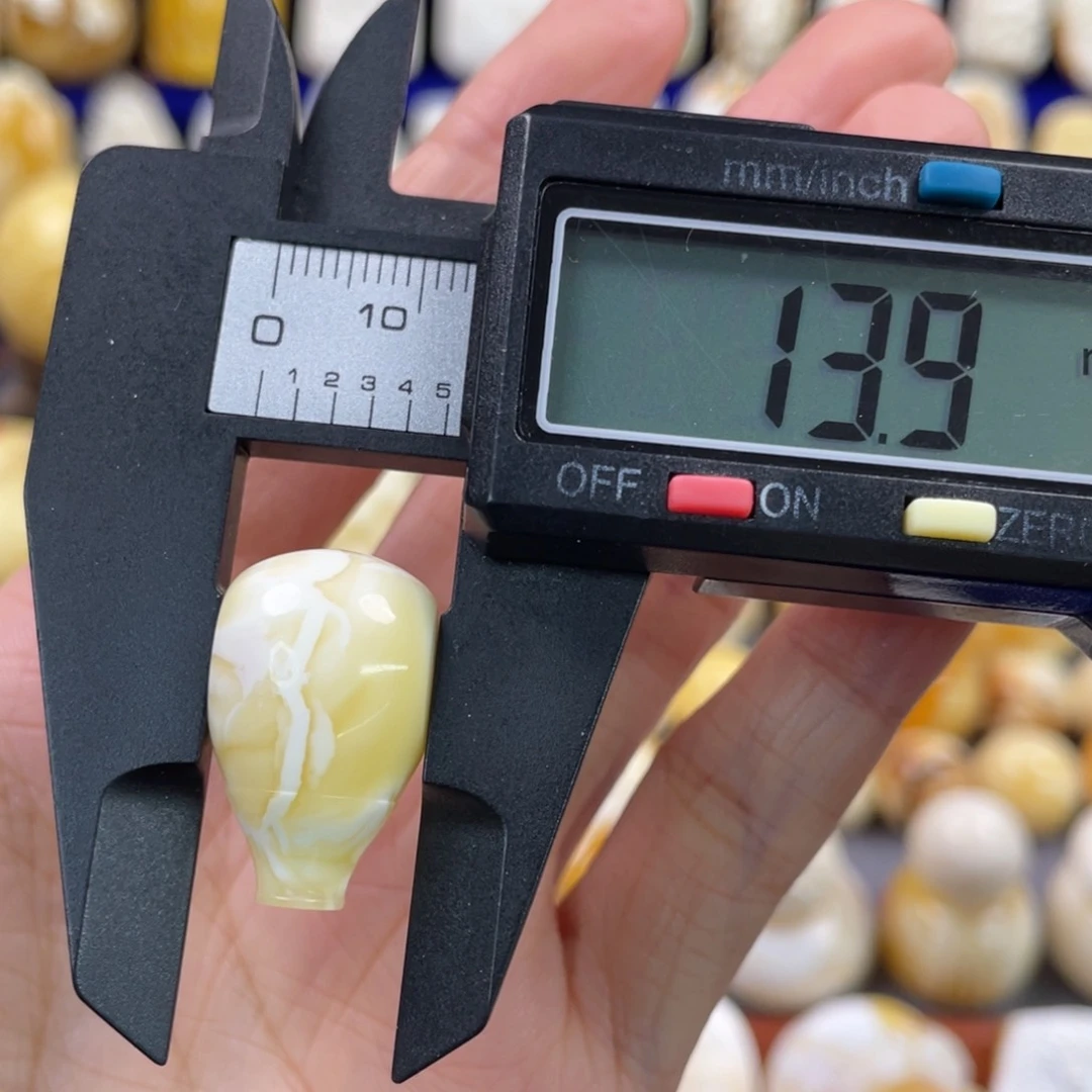 蜜蜡裸石未镶嵌琥珀蜜蜡三通配饰