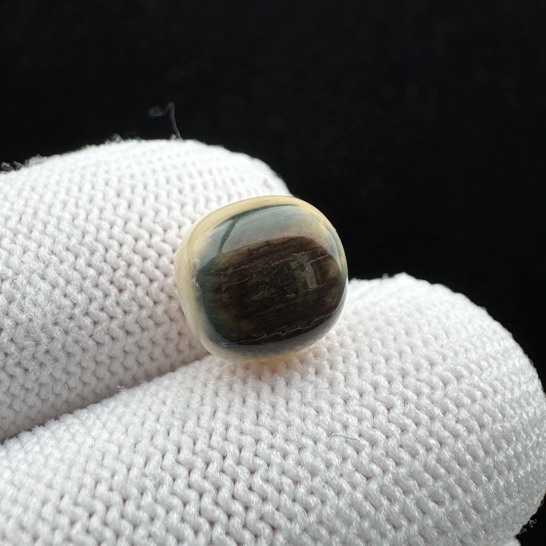 D4769天然猛犸牙精品蓝眼珠 9.3*9.7mm支持鉴定 假一罚四