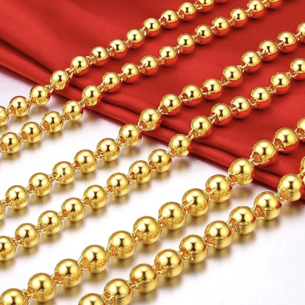 合金项链 光珠亮面项链 时尚潮流 男女通带 里外一色