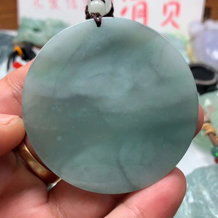 翡翠颈饰未镶嵌保真天然a货翡翠