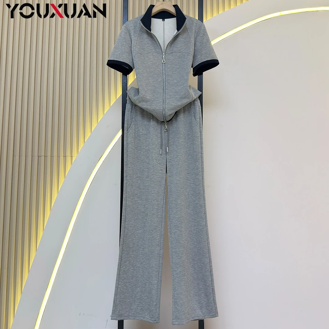 欧若风夏季女装显瘦百搭韩版时尚休闲气质短袖运动套装89287