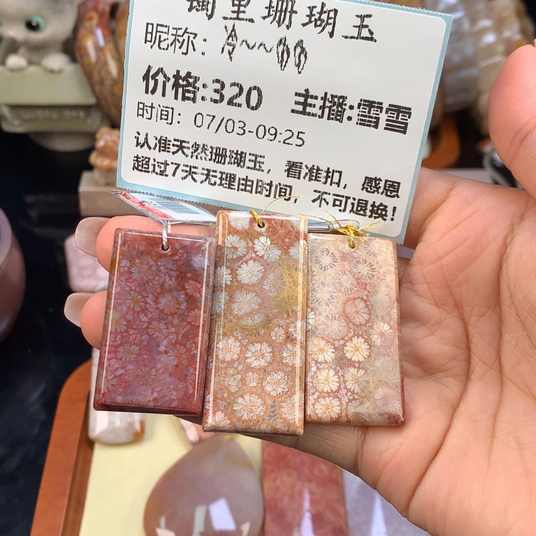 【闪购商品】硅化珊瑚（珊瑚玉）未镶嵌颈饰冷***?