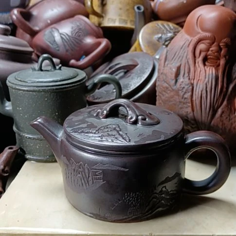 茶壶紫砂宜兴原矿鸪泥柴烧手工250巛