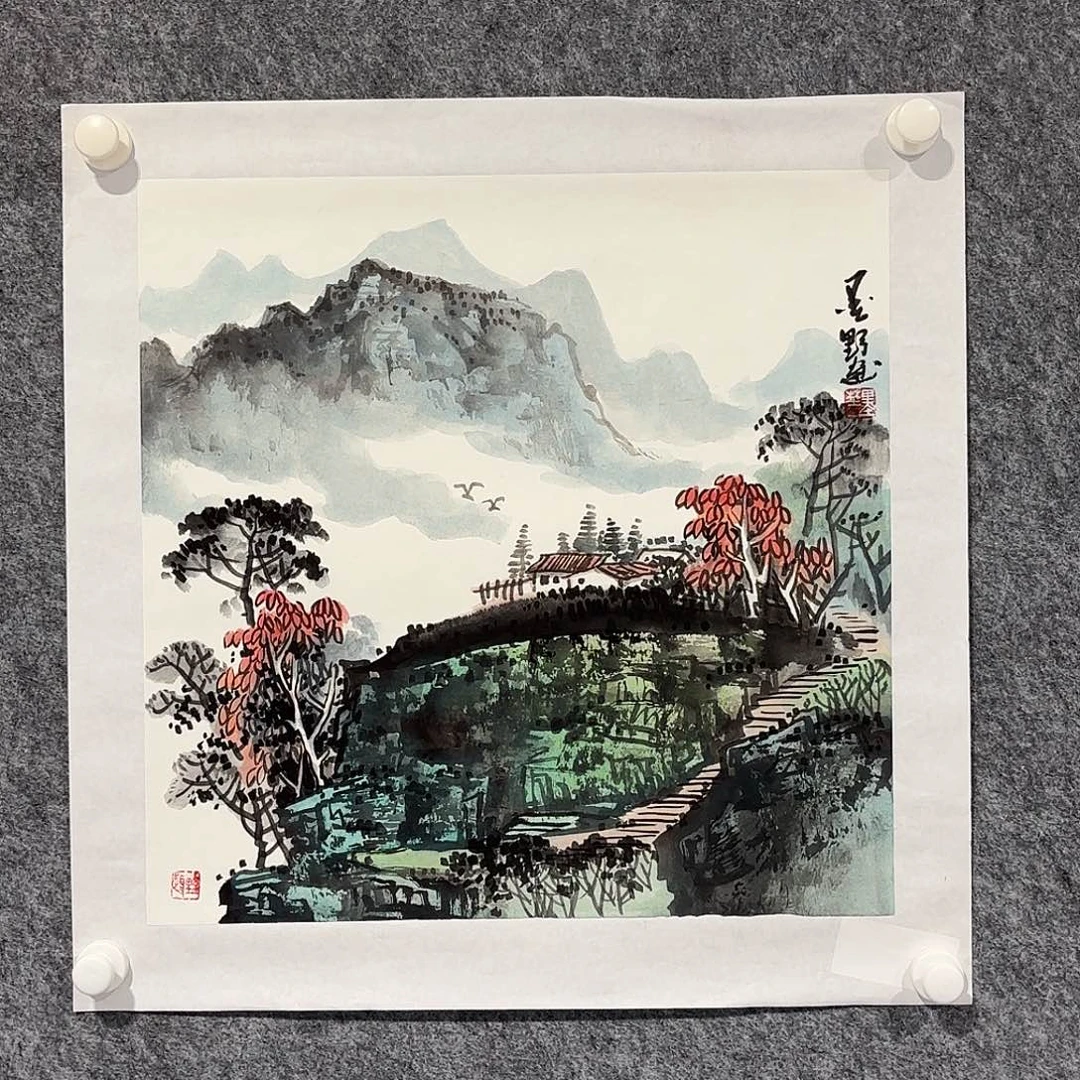 国画国画作品山水