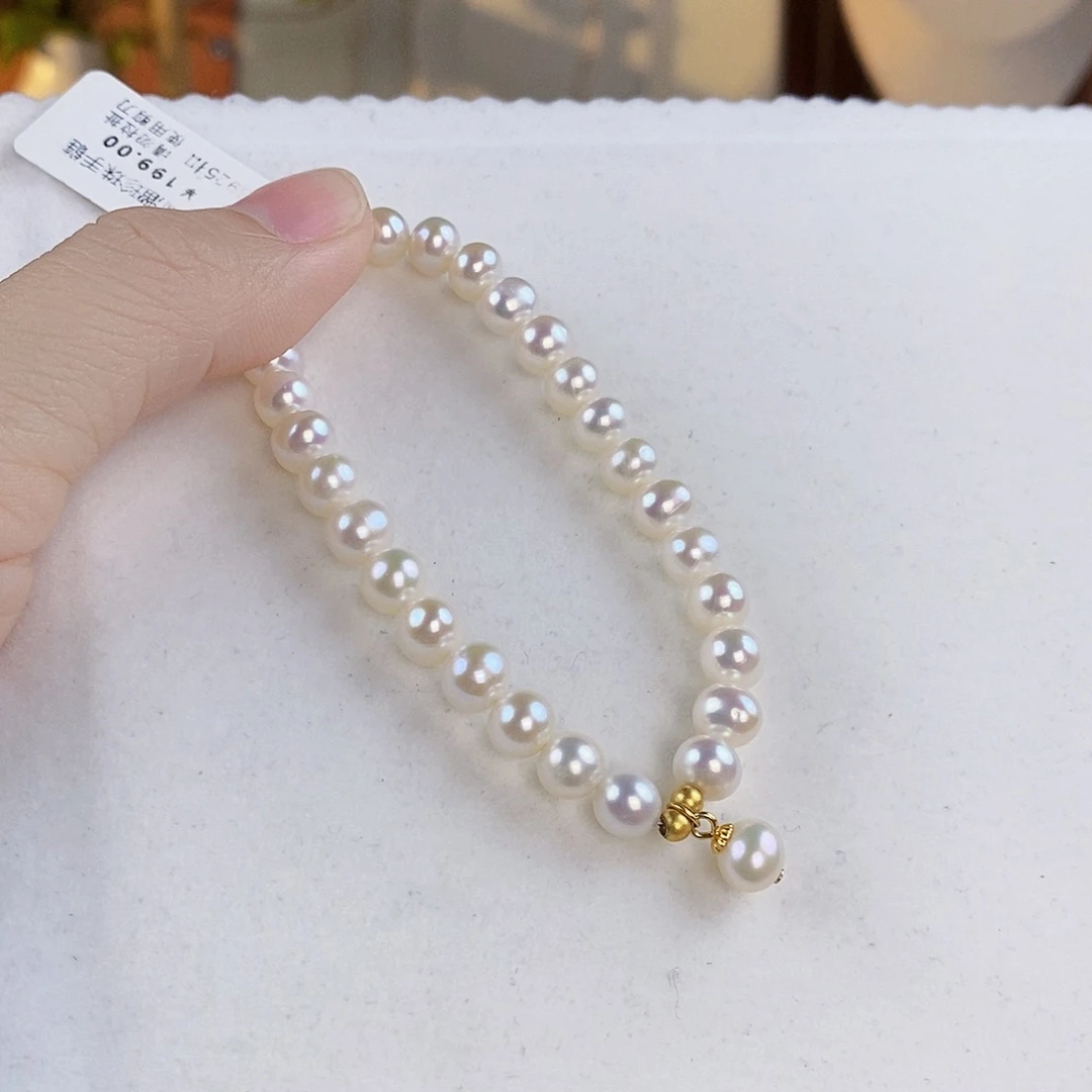 淡水珍珠手绳银S925镶嵌
