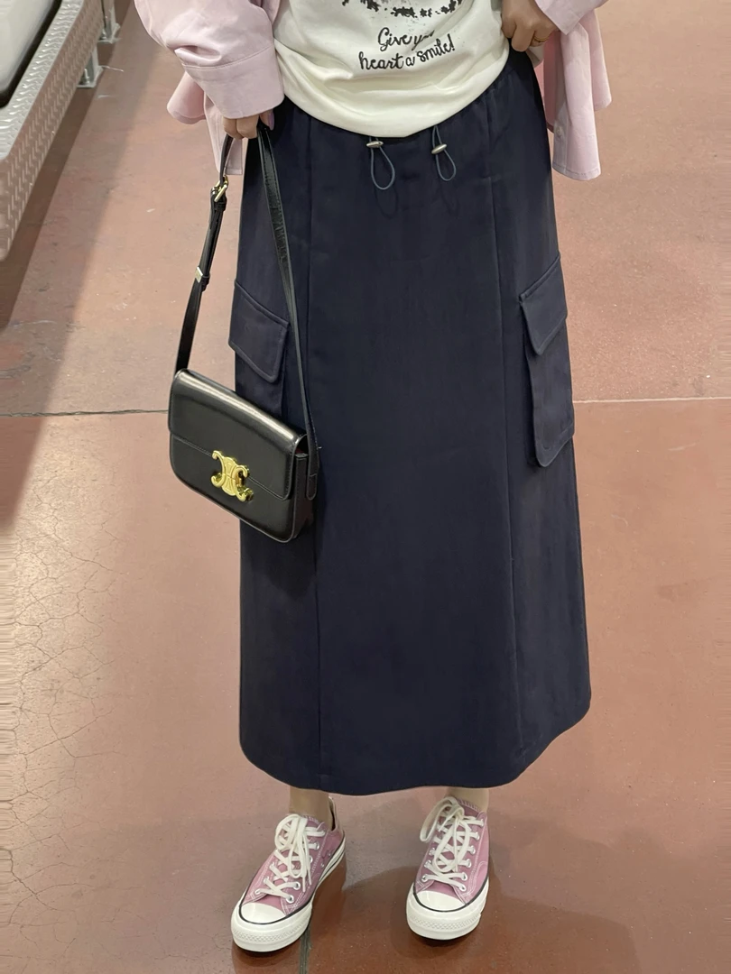 WenWen小个子口袋包臀裙2025春装新款半身裙3015