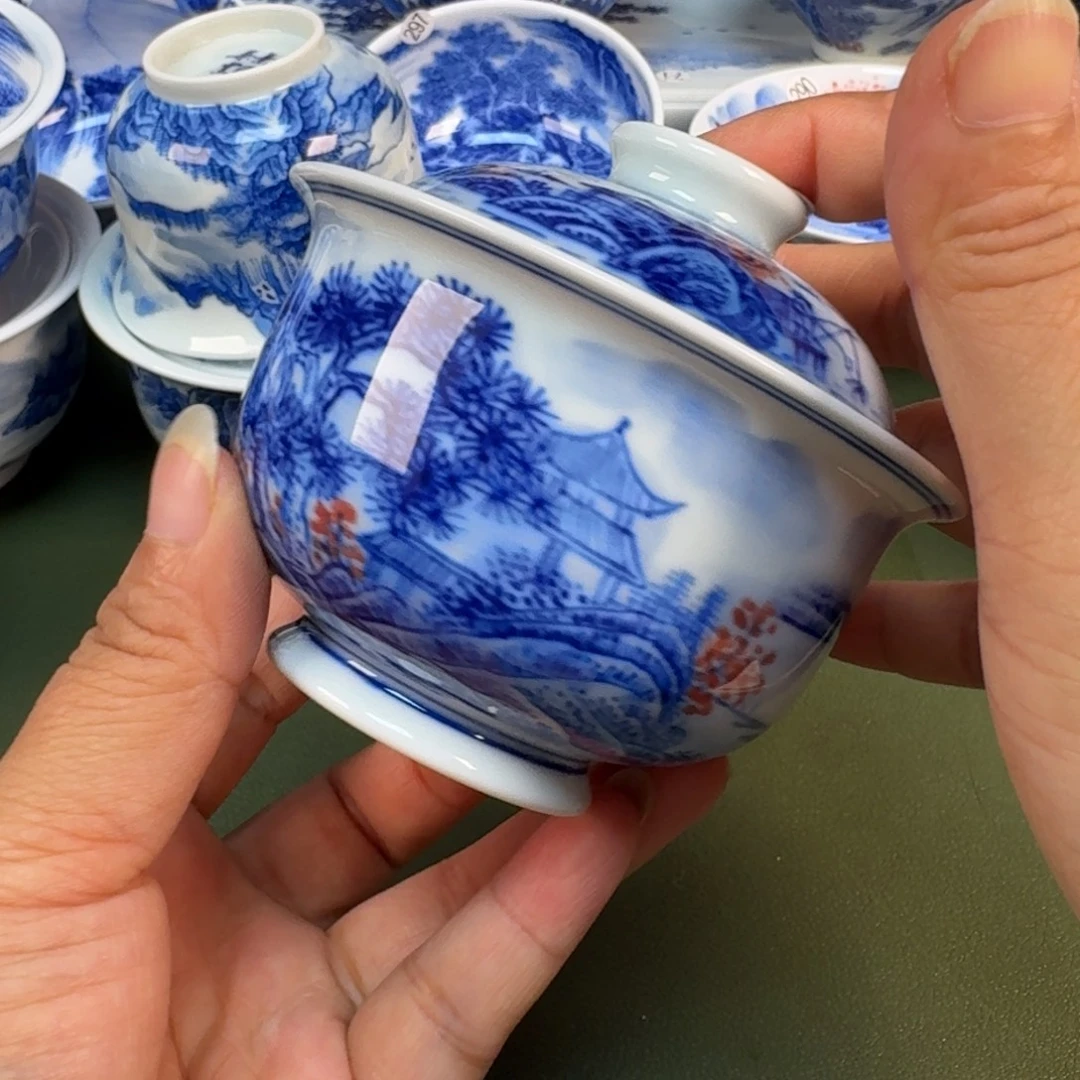 景德镇纯手绘茶具圆圆258