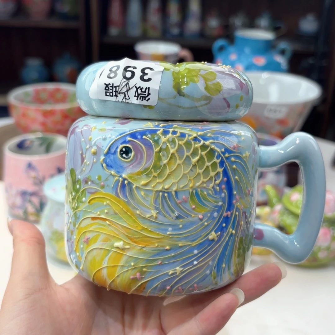 景德镇手绘高温釉下彩陶瓷茶具