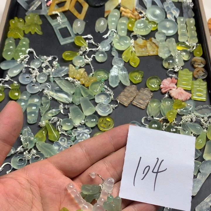 幽***夜蛇纹石玉合金发饰