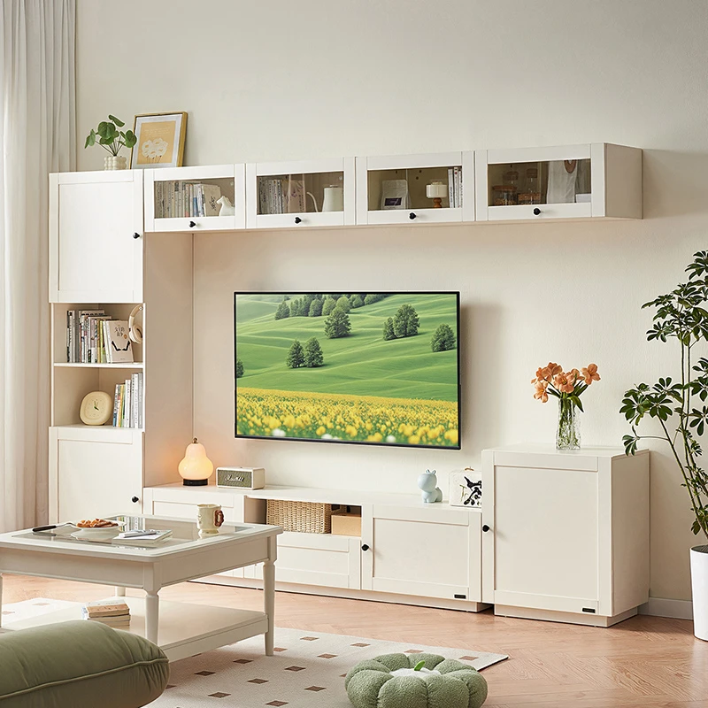（相似品下架）全友家居奶油风电视墙柜收纳储物柜落地电视柜