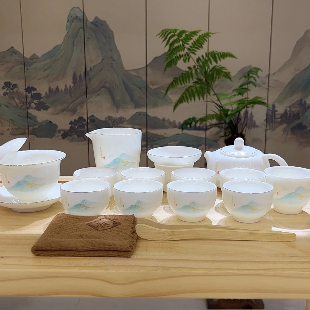 【都彩】日照金山羊脂玉瓷16头