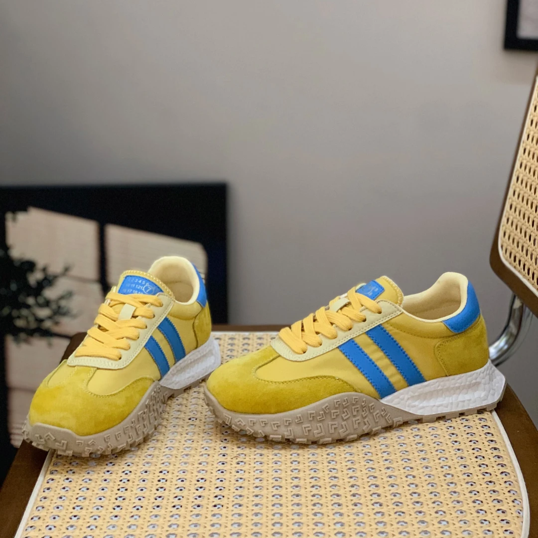 厚底德训鞋女2025夏季新款百搭拼色系带舒适显脚小阿甘鞋