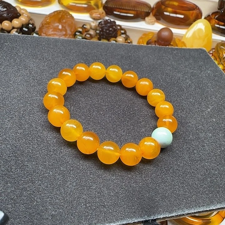 手链琥珀未镶嵌果*天然波罗的海手串