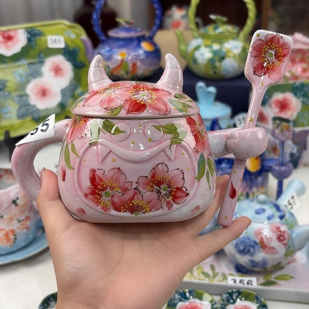 景德镇手绘高温釉下彩陶瓷茶具