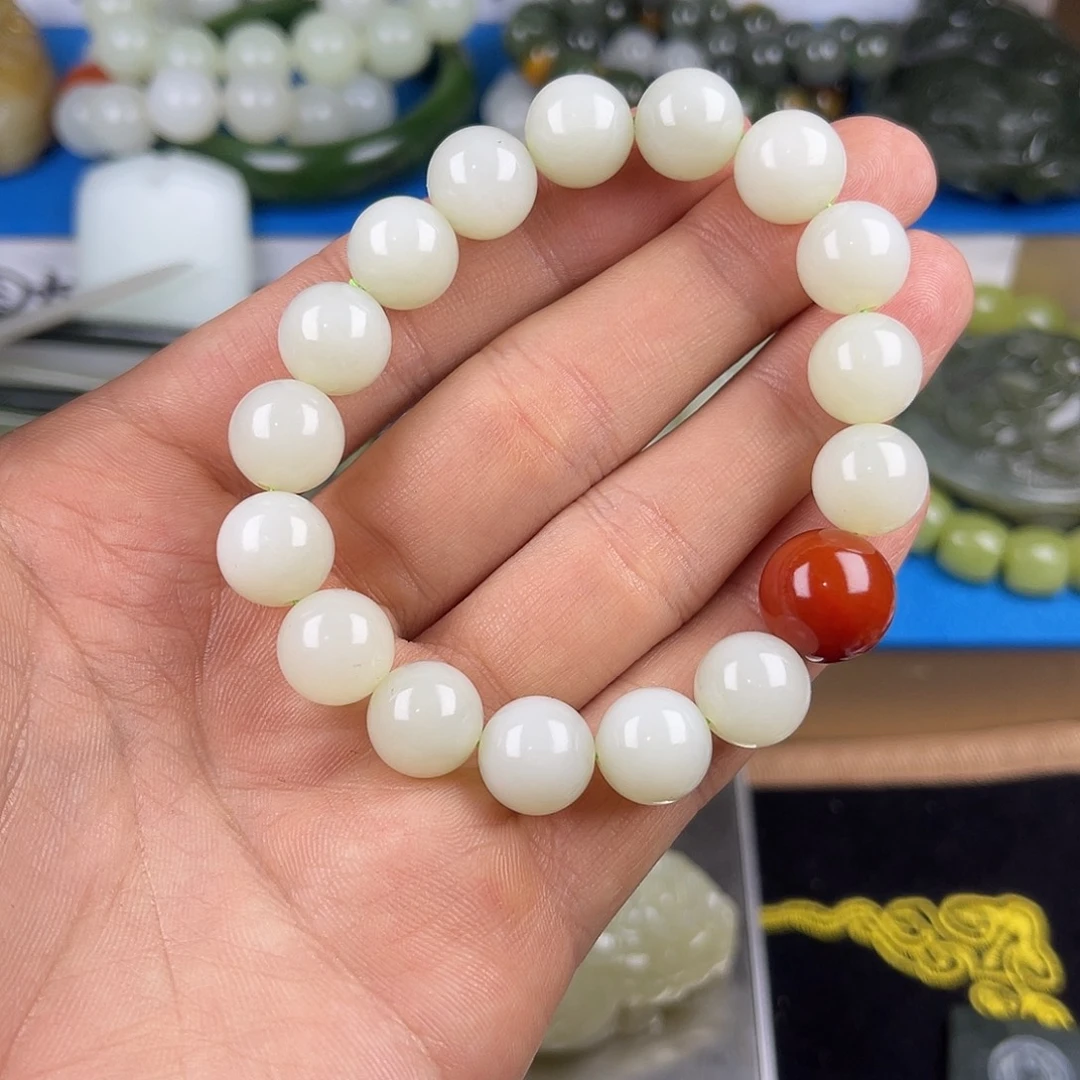 和田玉未镶嵌颈饰新疆和田玉且末白玉1.2