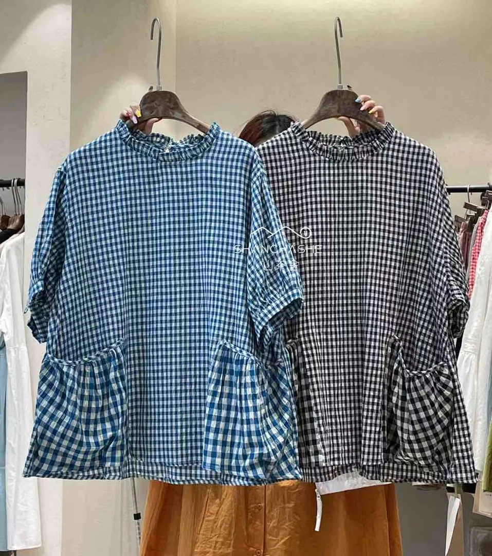 叨叨推荐款 SCS#8116#大口袋格子衬衣 FL