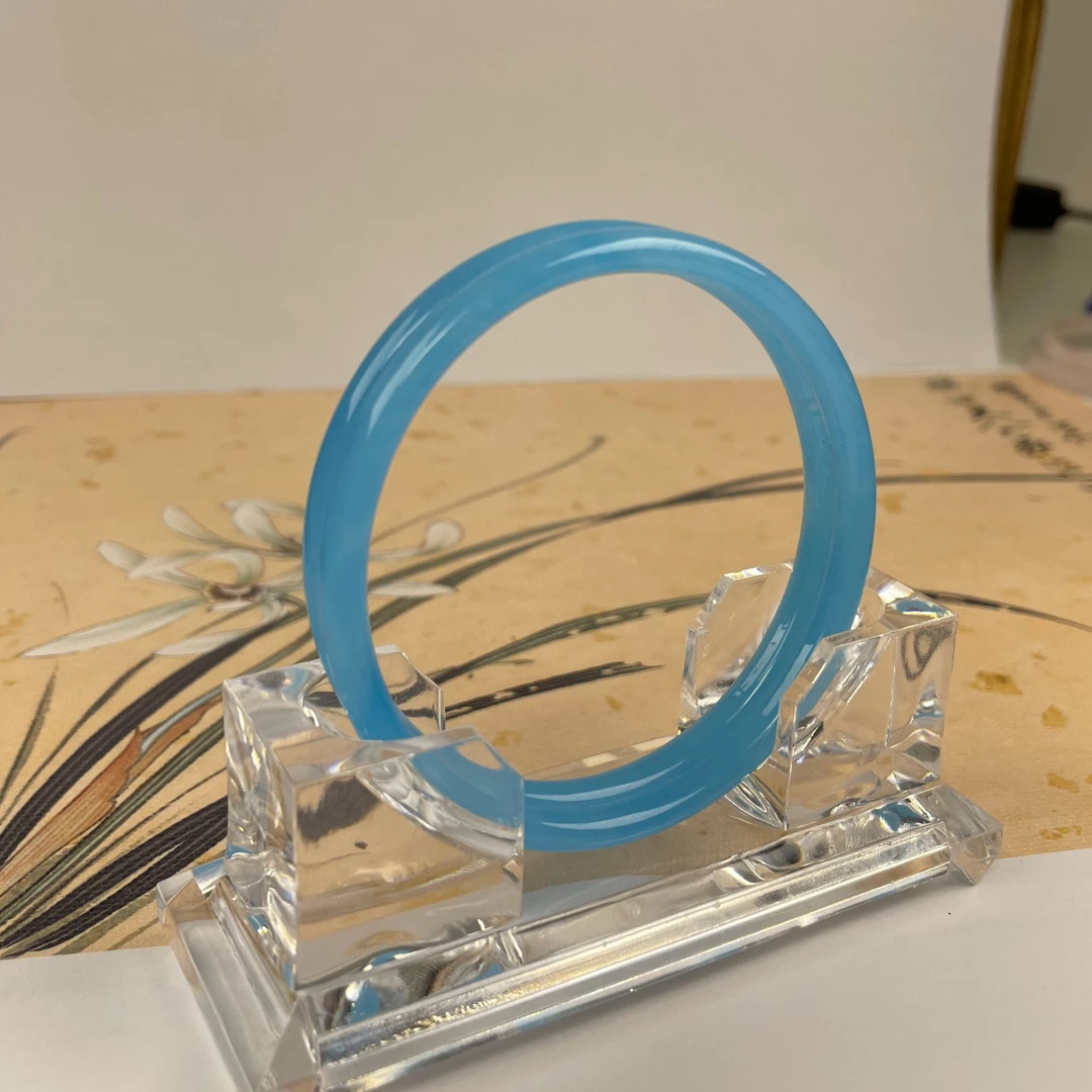 57-58圈口 手镯一步一响叮铛镯闺蜜手镯清新天空蓝