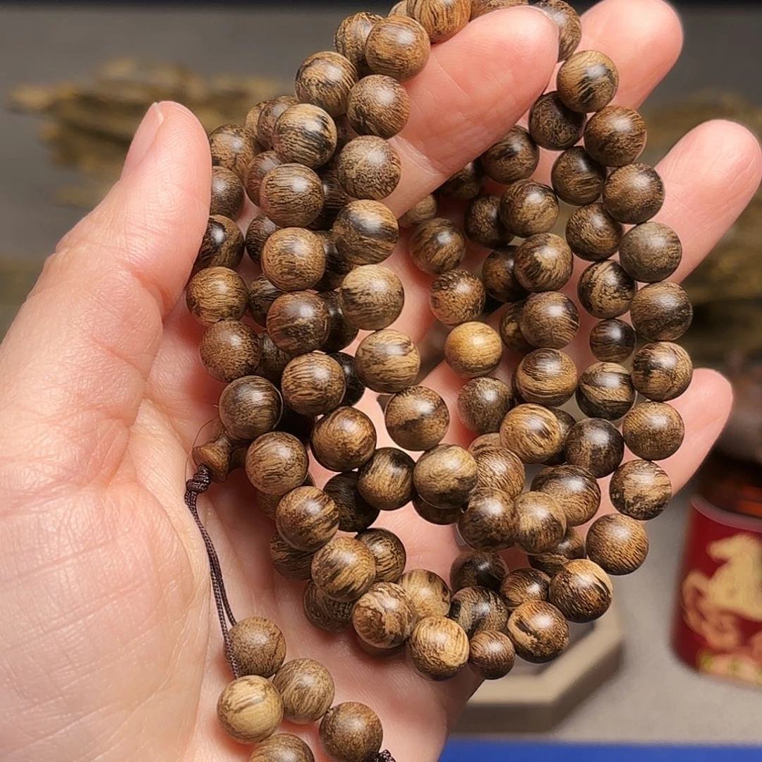 手串沉香越南芽庄白棋楠帝王瘤疤0.8×108