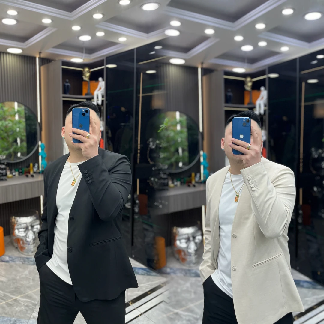 SH轻奢时尚高定男士雅痞无领单排西服外套2008