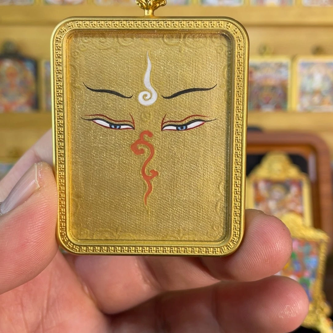 吊坠玄烨福利纯手绘金唐佛眼