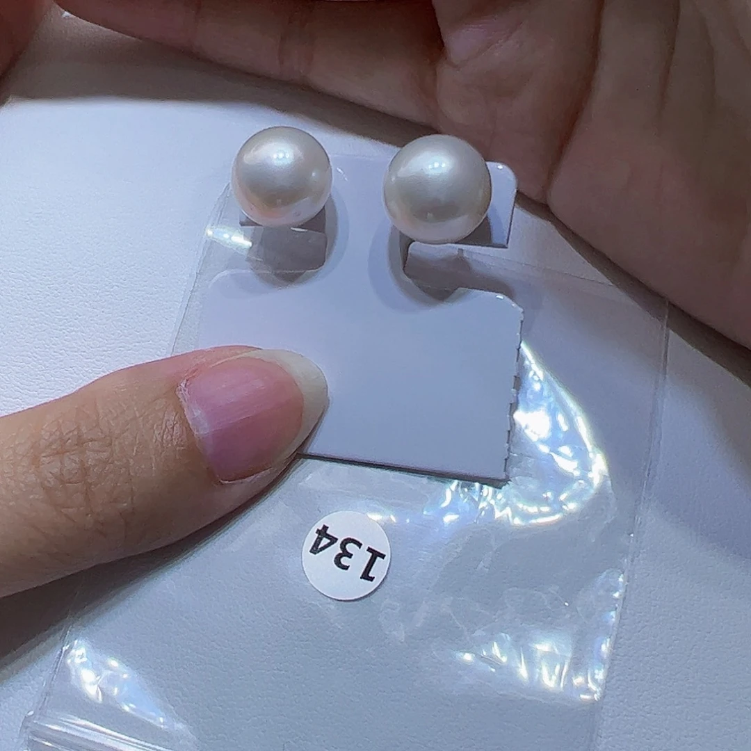 银S925镶嵌淡水珍珠耳饰