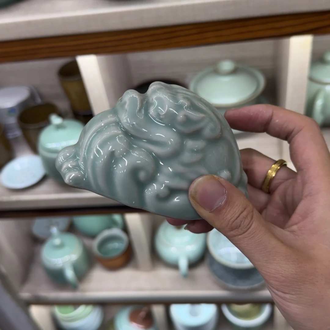 龙泉青瓷茶具微瑕6389