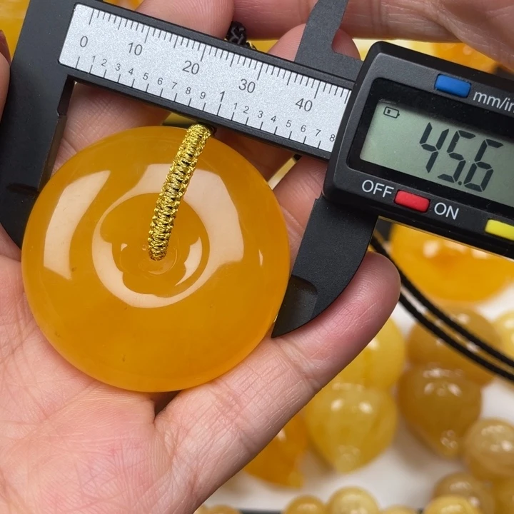 裸石蜜蜡未镶嵌蜜蜡有瑕平安扣