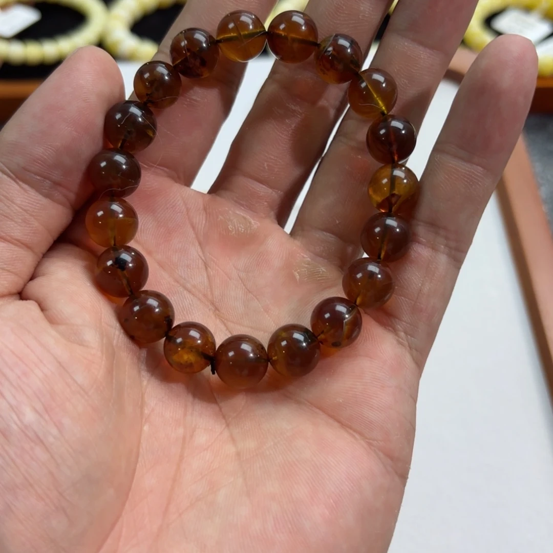 琥珀未镶嵌手链10.0mm